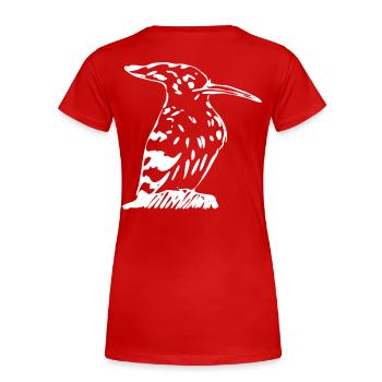 Wiedehopf ähnlicher Vogel - Frauen Premium Bio T-Shirt - Rot - Hinten - Mia (176cm)