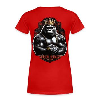 Gorille - T-shirt bio Premium Femme - rouge - Dos - Mia (176cm)