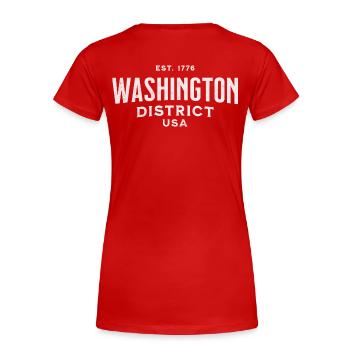 Washington district USA - T-shirt bio Premium Femme - rouge - Dos - Mia (176cm)