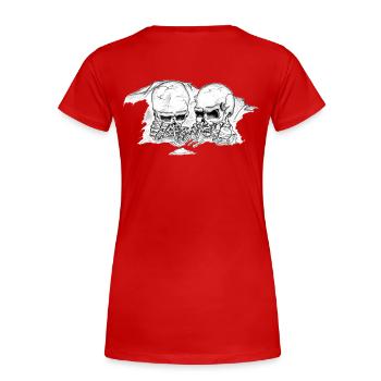 Till we die - Frauen Premium Bio T-Shirt - Rot - Hinten - Mia (176cm)