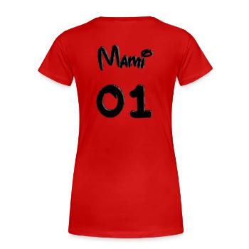 MAMI - Women's Premium Organic T-Shirt - red - Back - Mia (176cm)