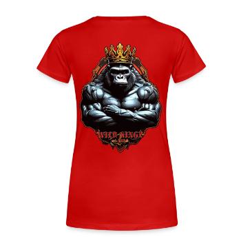 Gorille - T-shirt bio Premium Femme - rouge - Dos - Mia (176cm)