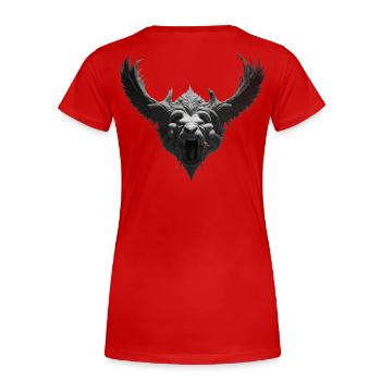 Bête - T-shirt bio Premium Femme - rouge - Dos - Mia (176cm)