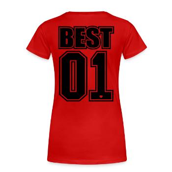 Best Friends Forever / Friends Gift 1 - Women's Premium Organic T-Shirt - red - Back - Mia (176cm)