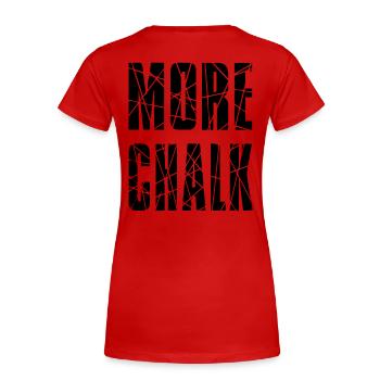 MORE CHALK - Women's Premium Organic T-Shirt - red - Back - Mia (176cm)