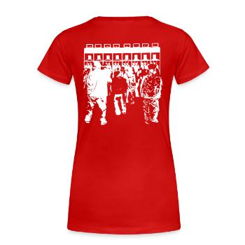 006 soundsystem 23 - Frauen Premium Bio T-Shirt - Rot - Hinten - Mia (176cm)