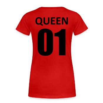queen 01 - Women's Premium Organic T-Shirt - red - Back - Mia (176cm)