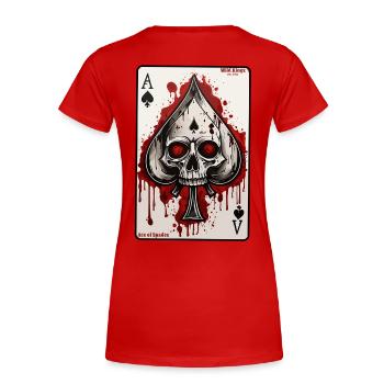 Pik - Frauen Premium Bio T-Shirt - Rot - Hinten - Mia (176cm)