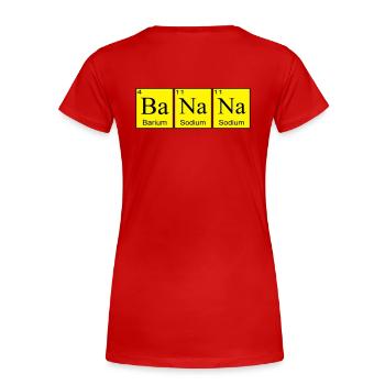 Banana - T-shirt bio Premium Femme - rouge - Dos - Mia (176cm)