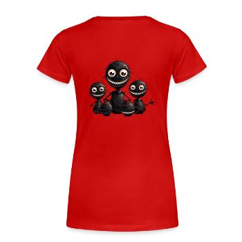 Fascinante famille de poupées vaudou - City Fashion - T-shirt bio Premium Femme - rouge - Dos - Mia (176cm)