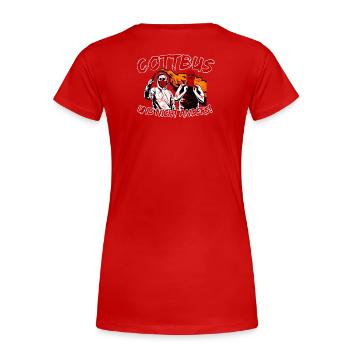 Cottbus und nicht anders UPDATE - Frauen Premium Bio T-Shirt - Rot - Hinten - Mia (176cm)