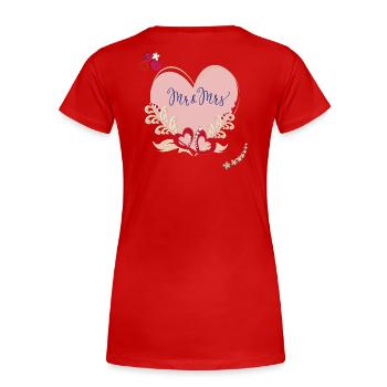 Wedding Married - Women's Premium Organic T-Shirt - red - Back - Mia (176cm)