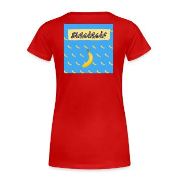 Banana - Frauen Premium Bio T-Shirt - Rot - Hinten - Mia (176cm)