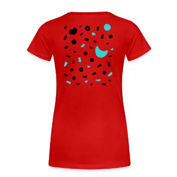 Boulder Projekt 7a Design Klettergriffe klettern - Frauen Premium Bio T-Shirt - Rot - Hinten - Mia (176cm)