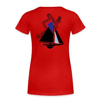 Parcours classique de régate de voilier Voilier Yacht - T-shirt bio Premium Femme - rouge - Dos - Mia (176cm)