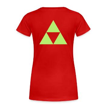 dreieck elemet kreis vier icon hut geometrie Mathe - Frauen Premium Bio T-Shirt - Rot - Hinten - Mia (176cm)