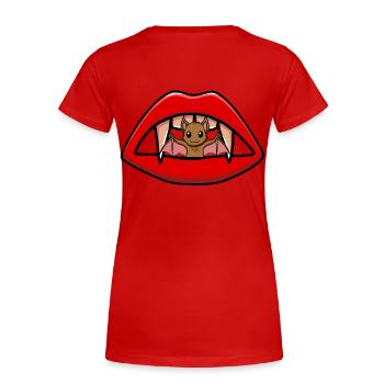 Vampire Carpathian Bloodsucker Bat Child - Women's Premium Organic T-Shirt - red - Back - Mia (176cm)