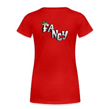 Fancy/Stylish - Women's Premium Organic T-Shirt - red - Back - Mia (176cm)