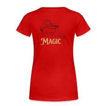 Feel the Magic - Biathlon - Women's Premium Organic T-Shirt - red - Back - Mia (176cm)