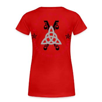 Subbi - Frauen Premium Bio T-Shirt - Rot - Hinten - Mia (176cm)