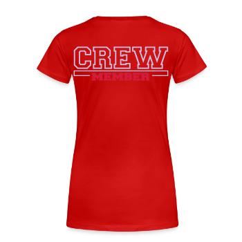 membre de l'équipage - T-shirt bio Premium Femme - rouge - Dos - Mia (176cm)