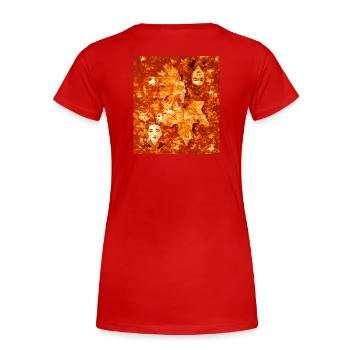 Regard d'automne - T-shirt bio Premium Femme - rouge - Dos - Mia (176cm)