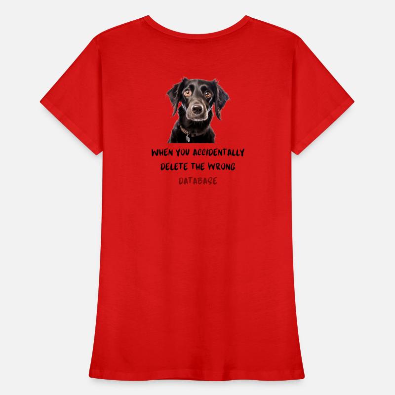 When you accidentally delete the wrong database Women's Premium Organic T-Shirt