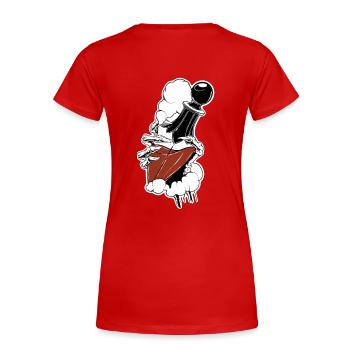 Elixir - Women's Premium Organic T-Shirt - red - Back - Mia (176cm)
