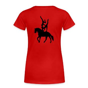Voltige trois nage libre exercice - T-shirt bio Premium Femme - rouge - Dos - Mia (176cm)