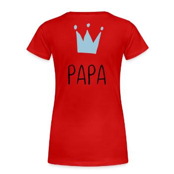 Papa Krone - Meilleur Papa - T-shirt bio Premium Femme - rouge - Dos - Mia (176cm)