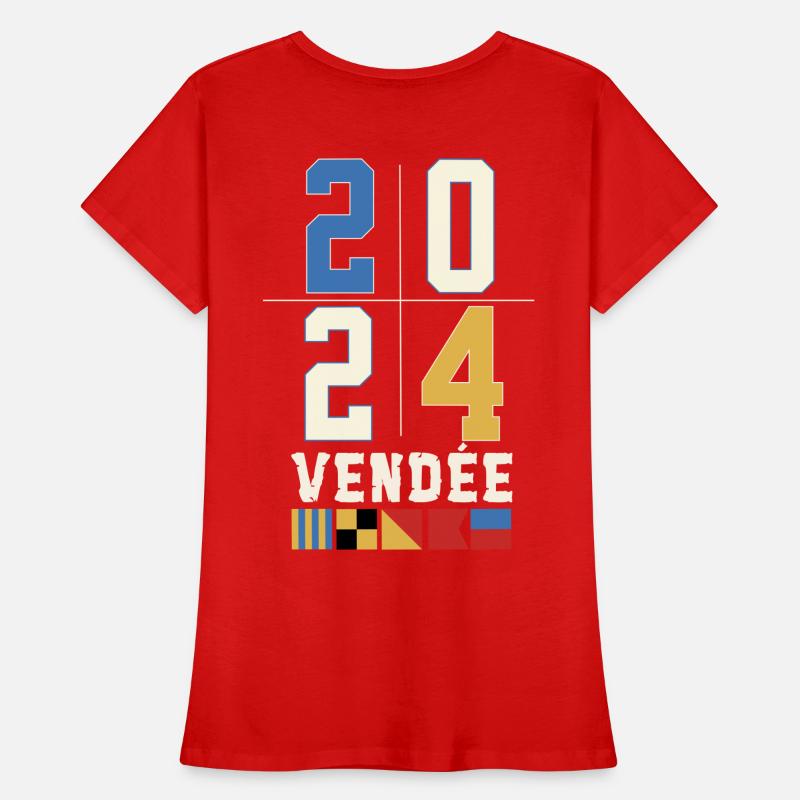 Régate autour du globe Vendée 2024 T-shirt bio Premium Femme