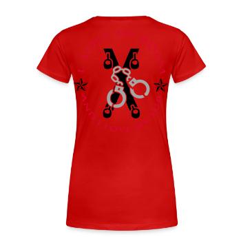 Sub - Frauen Premium Bio T-Shirt - Rot - Hinten - Mia (176cm)
