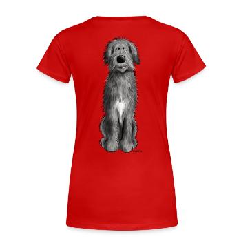 Wolfhound irlandais - T-shirt bio Premium Femme - rouge - Dos - Mia (176cm)