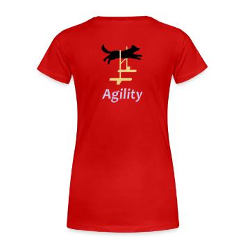 Agility 1 - Women's Premium Organic T-Shirt - red - Back - Mia (176cm)