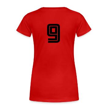 9 - Frauen Premium Bio T-Shirt - Rot - Hinten - Mia (176cm)