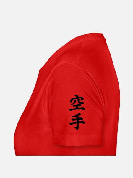 karate - Frauen Premium Bio T-Shirt - Rot - Links