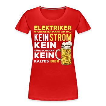 Elektroniker Elektronik Elektriker Elektronikerin - Frauen Premium Bio T-Shirt - Rot - Vorne - Mia (176cm)