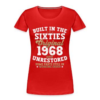 Built in the sixties 1968 54. Geburtstag Herren - Frauen Premium Bio T-Shirt - Rot - Vorne - Mia (176cm)
