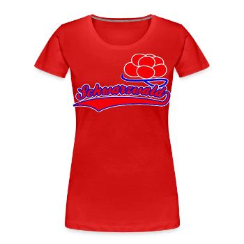 Schwarzwald Bollenhut Schwarzwälder - Frauen Premium Bio T-Shirt - Rot - Vorne - Mia (176cm)