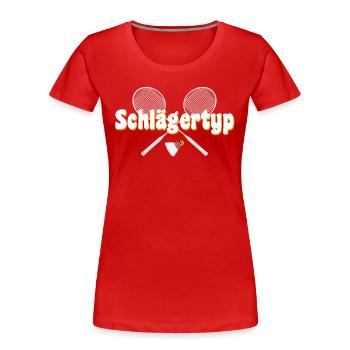 crossminton schlägertyp - Frauen Premium Bio T-Shirt - Rot - Vorne - Mia (176cm)
