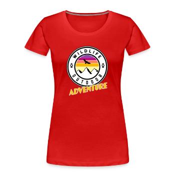 Wildlife outdoor adventure - Women's Premium Organic T-Shirt - red - Front - Mia (176cm)