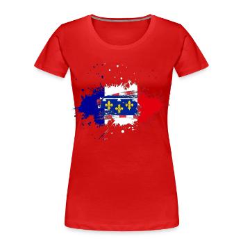 Splash Tricolore Zentrum Val de Loire - Frauen Premium Bio T-Shirt - Rot - Vorne - Mia (176cm)