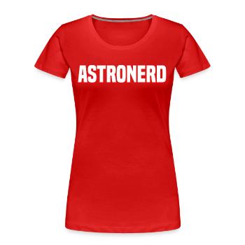 astronomie - T-shirt bio Premium Femme - rouge - Devant - Mia (176cm)