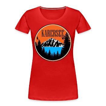 Karersee - Women's Premium Organic T-Shirt - red - Front - Mia (176cm)