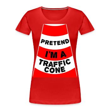 Pretend I'm a Traffic Cone Verkehrsleitkegel - Women's Premium Organic T-Shirt - red - Front - Mia (176cm)