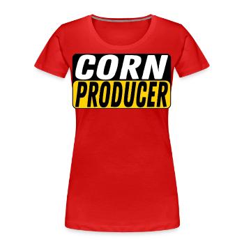 Producteur de maïs Cultivateur de maïs Producteur Cultivateur - T-shirt bio Premium Femme - rouge - Devant - Mia (176cm)