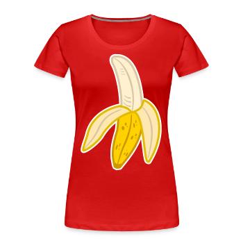 Banane Bananen - Frauen Premium Bio T-Shirt - Rot - Vorne - Mia (176cm)