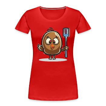 Thanksgiving Türkei - Frauen Premium Bio T-Shirt - Rot - Vorne - Mia (176cm)