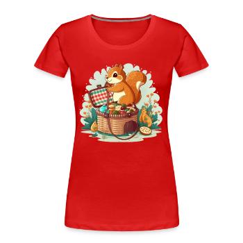 Amis de pique- - T-shirt bio Premium Femme - rouge - Devant - Mia (176cm)