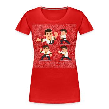 Schachmatt: Schachstrategie - Frauen Premium Bio T-Shirt - Rot - Vorne - Mia (176cm)